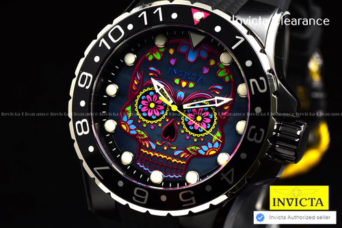 Nuevo Reloj Invicta Para Hombre 50mm AVIATOR Día De Los Muertos Cuarzo MOP Esfera Calavera - Imagen 7 de 9