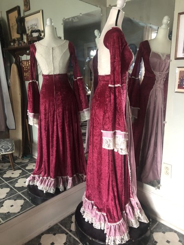 Handgefertigtes Damen Mauve Renaissance Mittelalter Kleid ca. 8-10 Halloween Kostüm - Bild 5 von 15