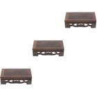 Set of 3 Square Plant Stand Stands for Display Sculpture Oriental
