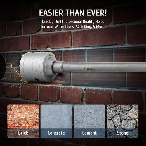 Compact Hole Saw Set for Masonry and Stone with SDS Shanks - 5 Sizes Included - Bild 5 von 10