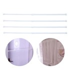 4 PCS Expandable Curtain Rod Spring Extendable Rods Bathroom Shower