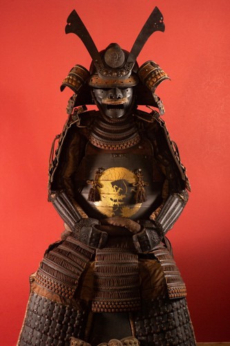 Samurai Rüstung Drache Yoroi Lebensgroß F/S mit Brust Japanisch Vintage Kabuto