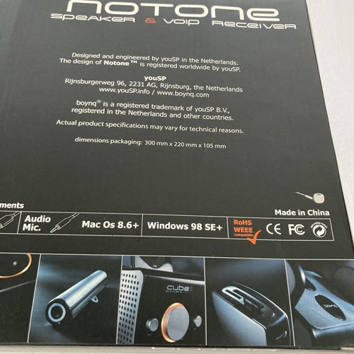 Haut-parleur Boynq NOTONE et récepteur VOIP noir et gris neuf dans sa boîte - Photo 6/8