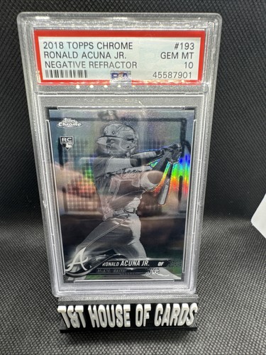 Ronald Acuna Jr. [Negative Refractor] #193 2018 Topps Chrome card