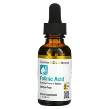 30 ml Folinic Acid, Bioactive Form of Folate from Calcium Folinate, Alcohol Free