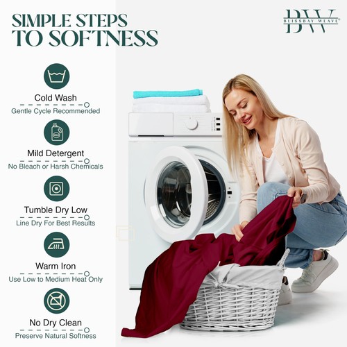 Queen Sheet Set of 4 | 1000 Thread Count 100% Egyptian Cotton, Soft, Deep Poc... - Picture 7 of 8