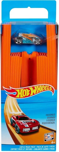 Juego de pista recta de coche de juguete Hot Wheels con 37 componentes piezas de construcción y... - Imagen 6 de 8