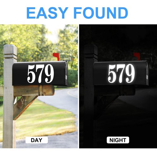 60 PCS White Mailbox Numbers, Vinyl Waterproof Stickers for Outside, Address ... - Picture 3 of 6