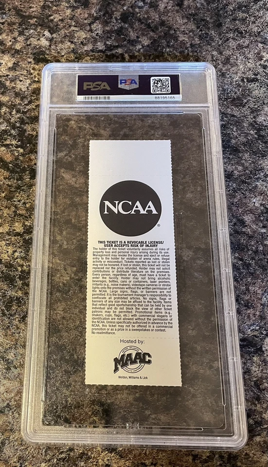 Boleto Bob Knight Final Game @ Indiana Vs Pepperdine 2000 NCAA 1ª Ronda PSA 10 Foto 3 de 4