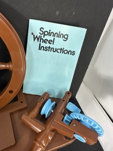 Vintage Enco Toy Spinning Wheel with Attachments in Box - Afbeelding 10 van 12