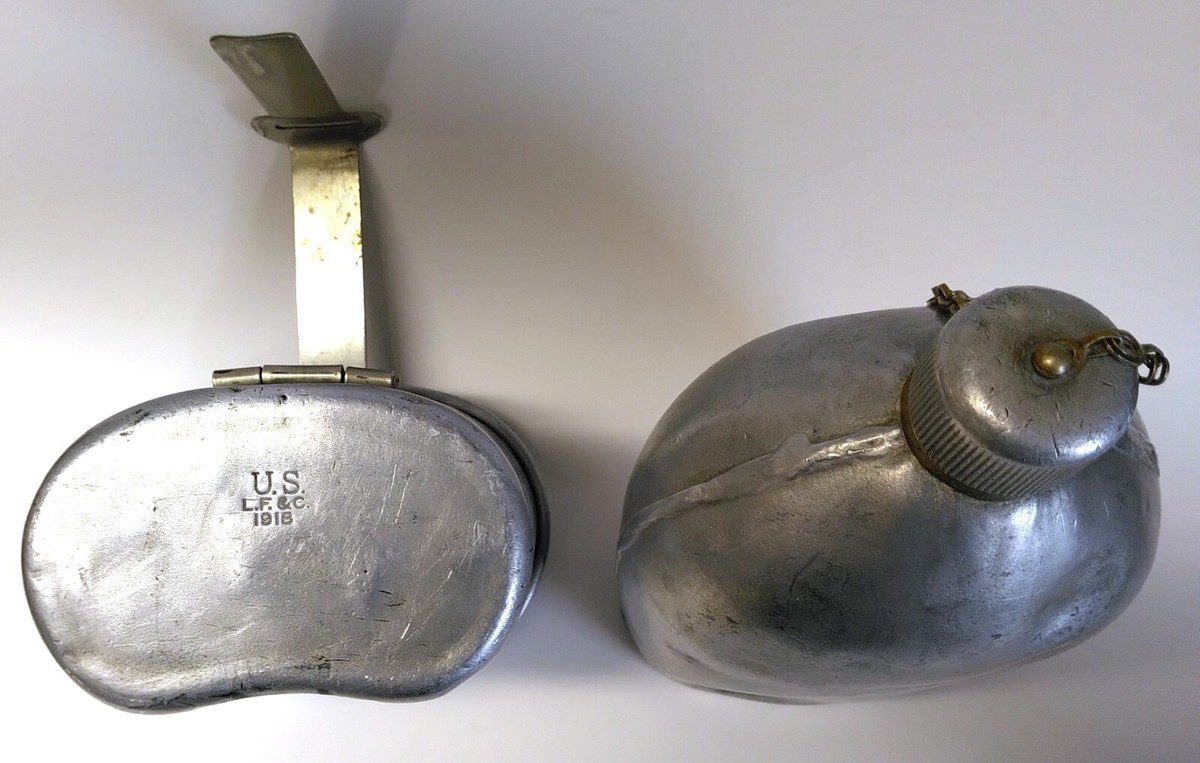 World War I US M-1910 Canteen, Cup & 1941-Dated M-910