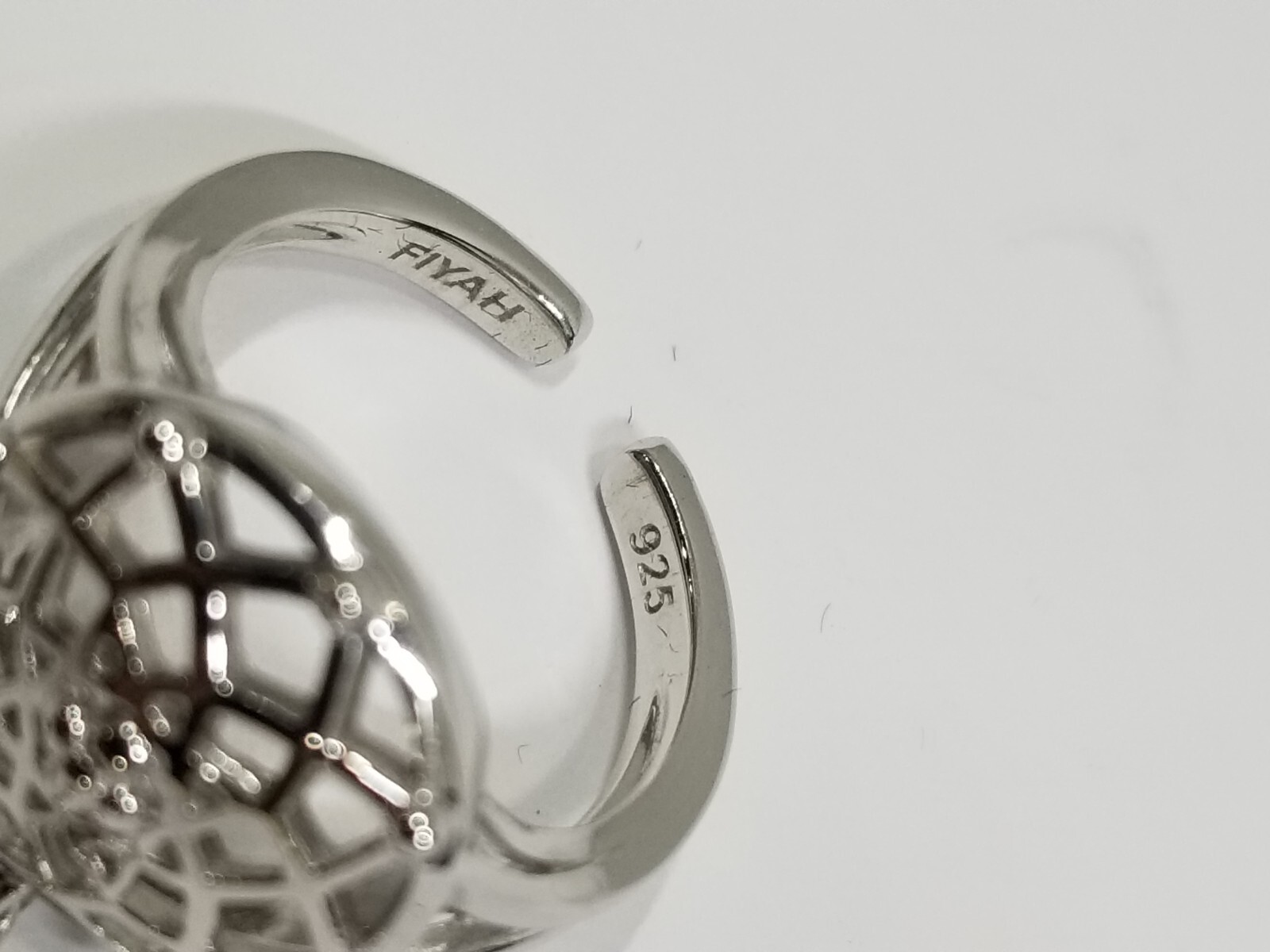 fiyah adjustable silver feather dreamcatcher ring - image 5