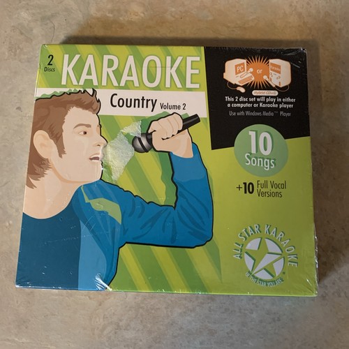 ASK-804-R Country Volumen Dos All Star Karaoke Híbrido PC CD-G Nuevo Sellado de Fábrica