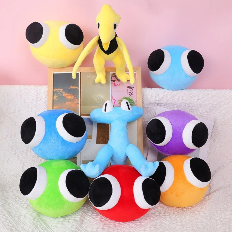 Rainbow Friends Chapter 2 Lookies Plush,7.8 Horror Cyan Rainbow