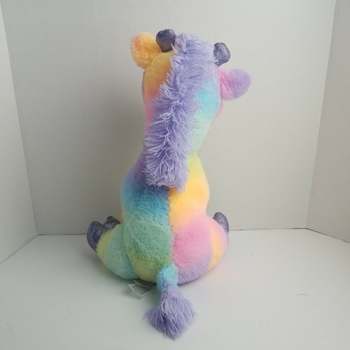 Fiesta Rainbow Multi Colored Giraffe Plush Stuffed Animal Cuddly 12" Lovely Gift - Foto 3 di 8
