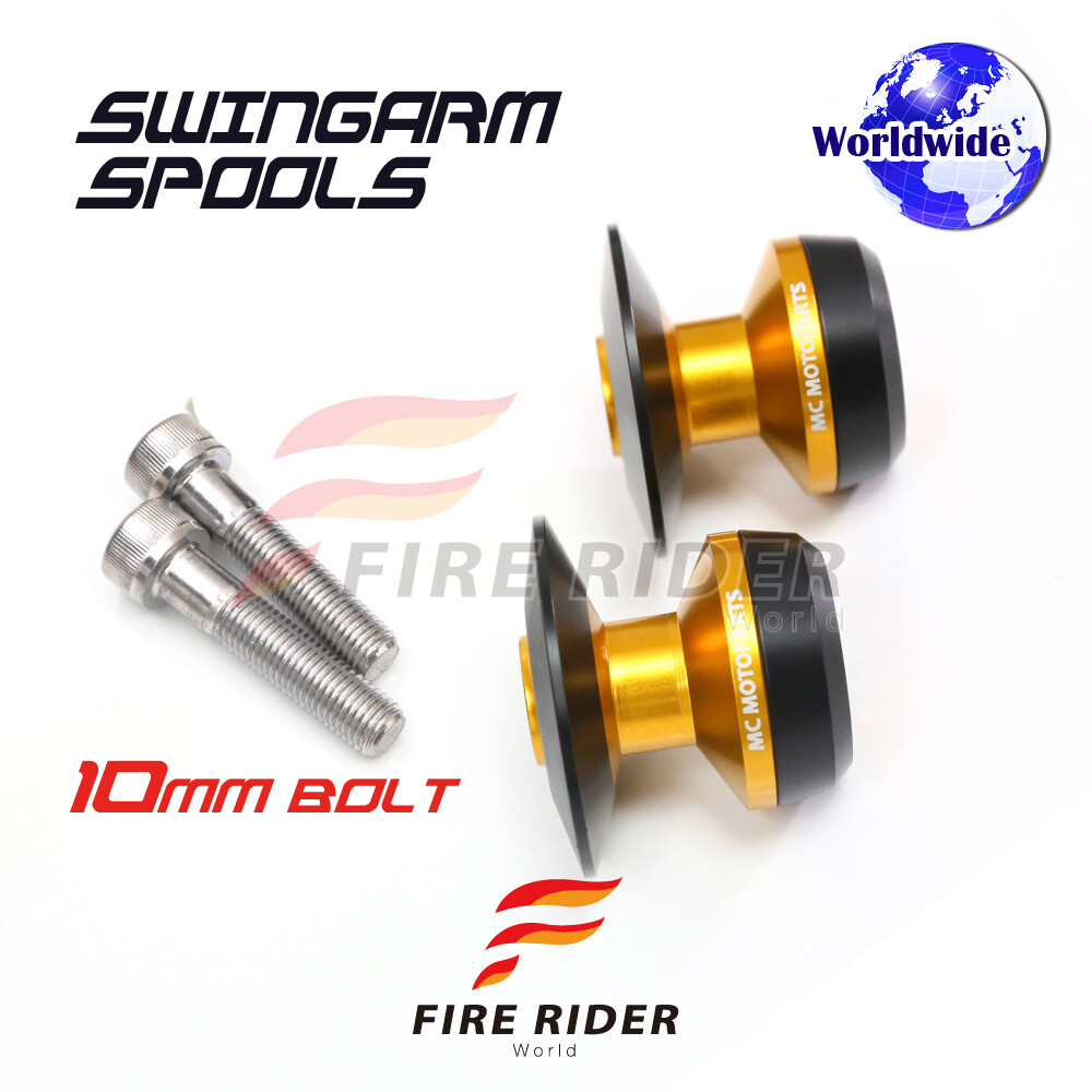Billet Gold M10 Rear Swingarm Spools Twall For Kawasaki Vulcan 650 S 15