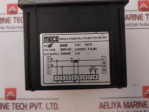Meco Em08 Single Phase Multifunction Meter 300vac 5a - Picture 5 of 6