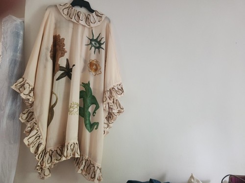 H&M Studio Resort Kaftan Dress Light Beige/mythical Imagine/cream One Size - Picture 9 of 9