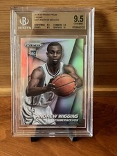 2014-15 Andrew Wiggins RC Panini Prizm Silver BGS 9.5 With 10 Sub Grade