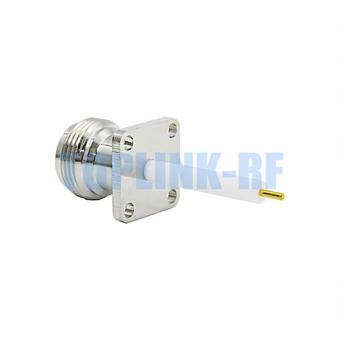 1pcs N Type Female 4 Hole Panel Mount With Solder Post Long Insulator Connector - Zdjęcie 3 z 6
