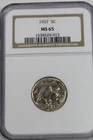 1937 Buffalo Nickel : NGC MS65 Blazing White