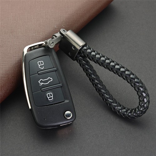 2025 Hand Woven Leather Car Keychain Detachable Horseshoe Buckle 360° Rotating#c - Bild 6 von 8