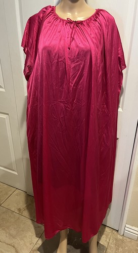 Camisón vintage de nailon rosa Fushia 5x camisón suave sedoso - Imagen 1 de 4