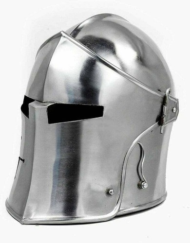 Medieval Knights Armor Visor Barbute Templar helmet Steel LARP costume helmet - Bild 3 von 3