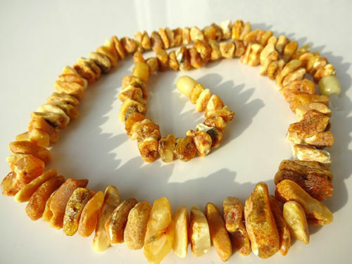 Genuine Raw Baltic Amber Necklace 18.1 Inches 46cm !!! - Picture 16 of 18
