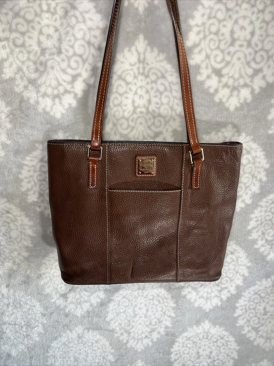 Dooney Bourke Pebble Grain Small Lexington Shopper Bag Brown B6