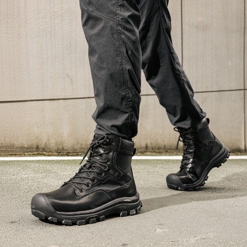 Men Military Boots Leather Waterproof Non-Slip Rubber Tactical Boot Combat Boots - Picture 12 of 15