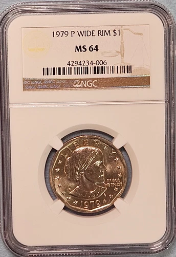 1979 P WIDE RIM Susan B. Anthony Dollar, NGC MS 64 No Reserve!