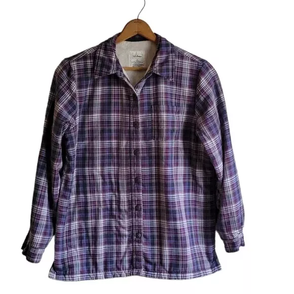 Ll bean womens fleece shop lined flannel