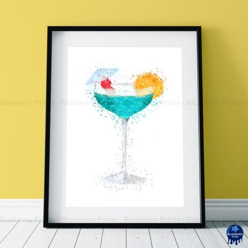 Poster Splatter Art Stampe Bevande e Cocktail Decorazione Casa Bar A5 A4 A3 (Set 5) - Foto 6 di 7