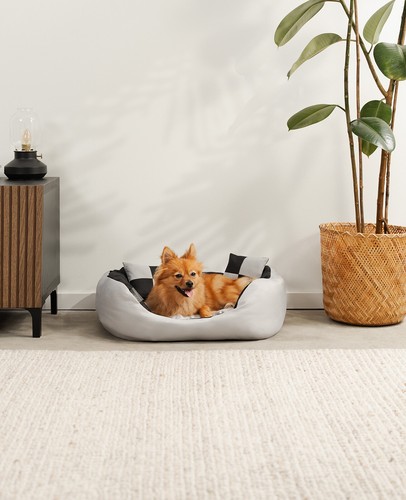 lionto Cama para perros colchón para perros negro/gris - Imagen 9 de 24