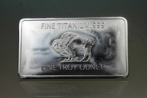 1 OZ TITANBARREN BÜFFEL - 1 Unze Titan Barren Unzen 999 Titanium Buffalo Anlage - Bild 2 von 10