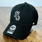 Chicago White Sox ‘47 Brand Clean Up Hat Adjustable Strapback Dad Cap Black Mlb