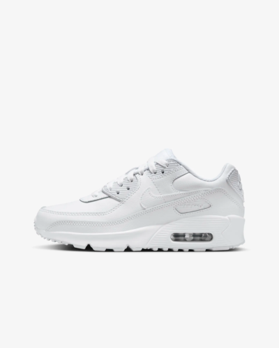 Nike Air Max 90 (GS) HF6358-102 Sneakers Kids White Silver Running Shoes TF5556 - Picture 43 of 56