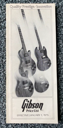 VINTAGE GIBSON GUITAR PRICE LIST CATALOG  EFFECTIVE DATE JANUARY  1, 1979 MINT!