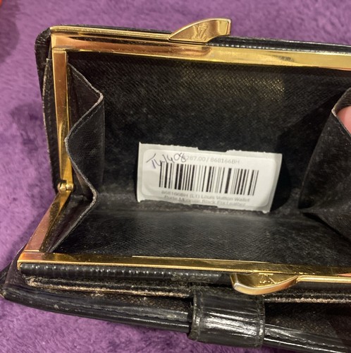 Louis Vuitton Vintage Black Epi Kiss Lock Wallet Preloved - Picture 4 of 4