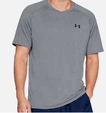 Under Armour Tech 2.0 V-Neck Top Shirt Mens Size Medium Gray Short Sleeve NWT