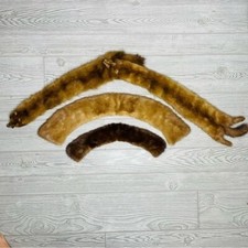 Vintage brown Mink scarf and 2 jacket collars fur mink accessories