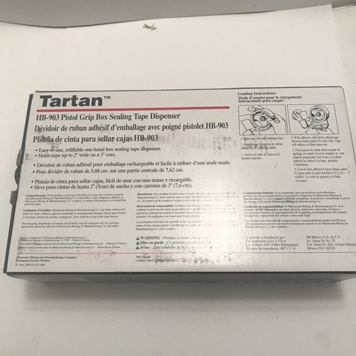 "Dispensador de cinta de sellado de caja de agarre de pistola tartán, cinta HB-903 de hasta 2""", pistola de cinta" - Imagen 4 de 11