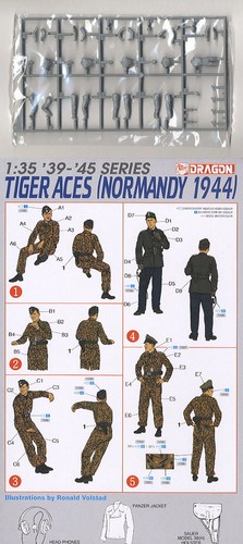 DRAGON 6028 1/35 '39-'45 Series Tiger Aces Normandy 1944 Model Kit - Picture 2 of 2