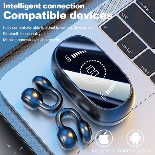 Wireless Bluetooth Earphones Headphones Sports Ear Hook Earbuds Touch Headset UK - Picture 4 of 15