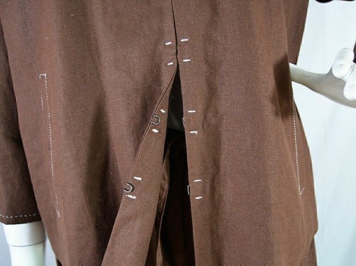 NWT Coldwater Creek Brown stitched Linen blend Pants & Blazer Jacket SET M - Picture 11 of 12