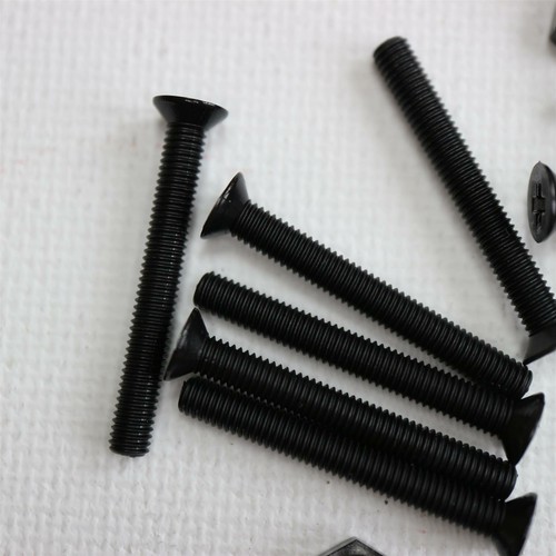 50x Black Nylon Countersunk M3x 25mm Bolts Nuts & (3/32x 1 in) - Imagen 7 de 8