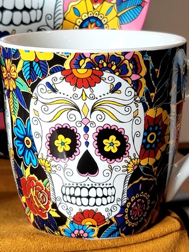 20 Pc Williams Sonoma Day of the Dead Sugar Skulls Porcelain Dinnerware Set New! - Picture 8 of 12