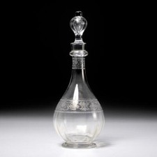 Baccarat Fleur de Lis Etched Crystal Chablis Wine Decanter 9