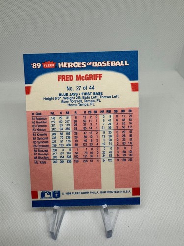 1989 Fleer Baseball Heroes Of Baseball  - Complete Your Set Pick - Picture 78 of 112